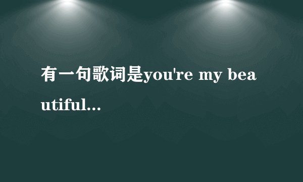 有一句歌词是you're my beautiful beautiful love这首歌名是什么?