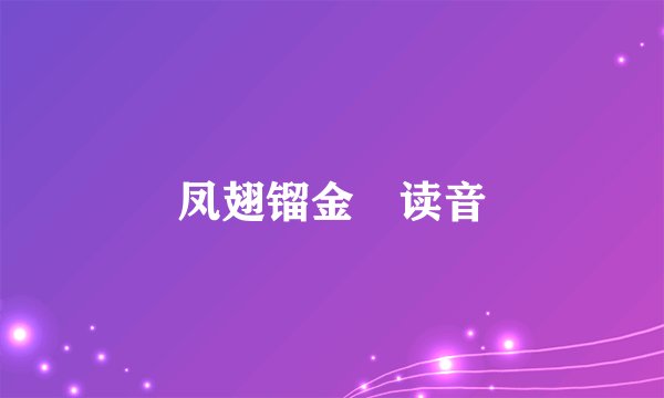 凤翅镏金镋读音