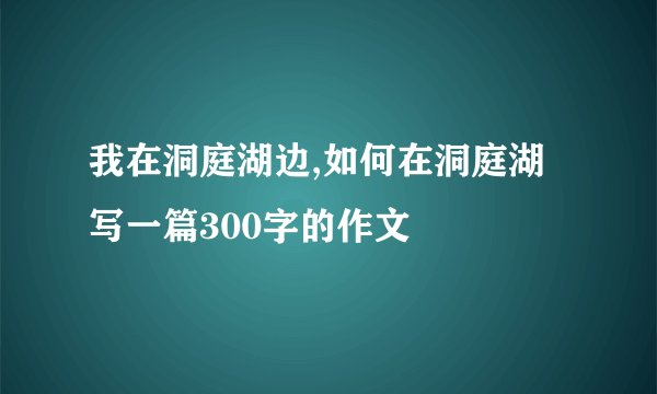我在洞庭湖边,如何在洞庭湖写一篇300字的作文