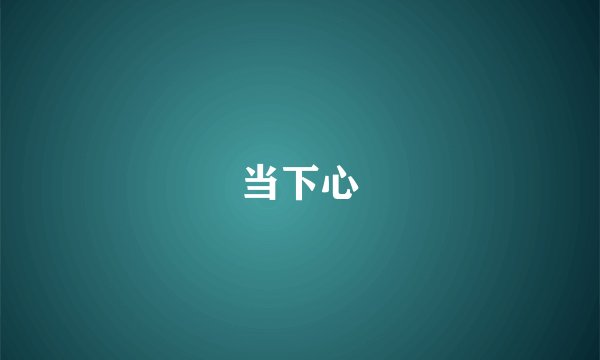 当下心