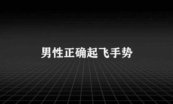 男性正确起飞手势