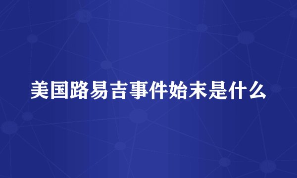 美国路易吉事件始末是什么