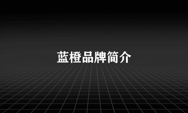 蓝橙品牌简介