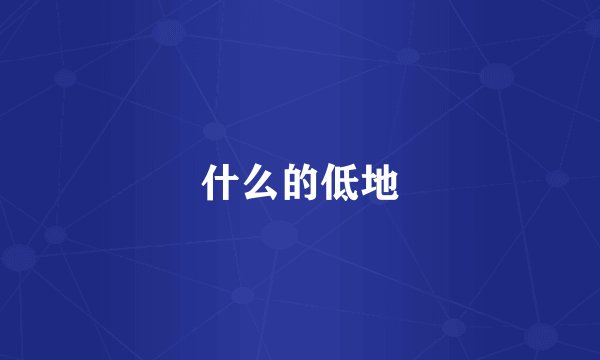 什么的低地