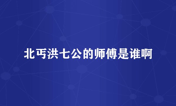 北丐洪七公的师傅是谁啊