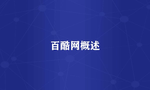 百酷网概述
