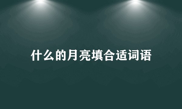 什么的月亮填合适词语