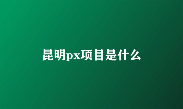 昆明px项目是什么