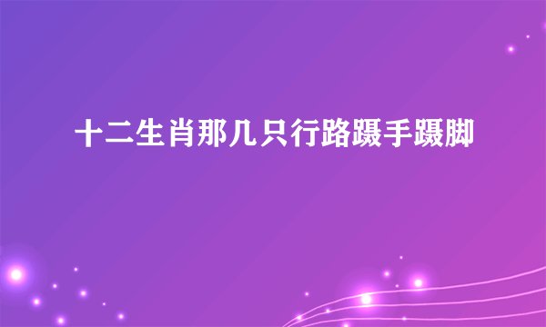 十二生肖那几只行路蹑手蹑脚