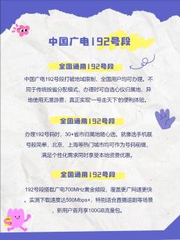 192 手机号开头的是哪里的