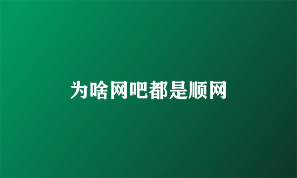 为啥网吧都是顺网
