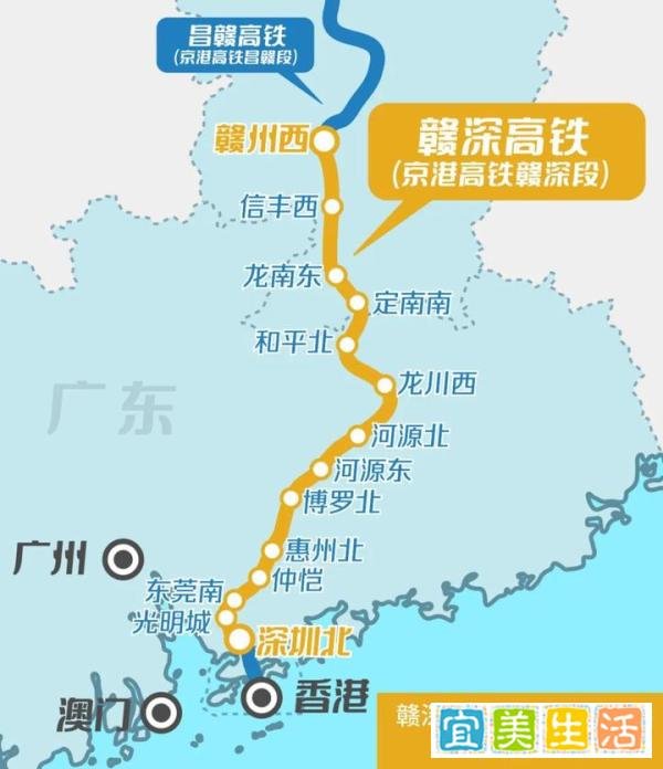 赣深高铁一共有哪些站点（附线路图+通车时间+最新消息）