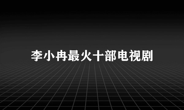 李小冉最火十部电视剧