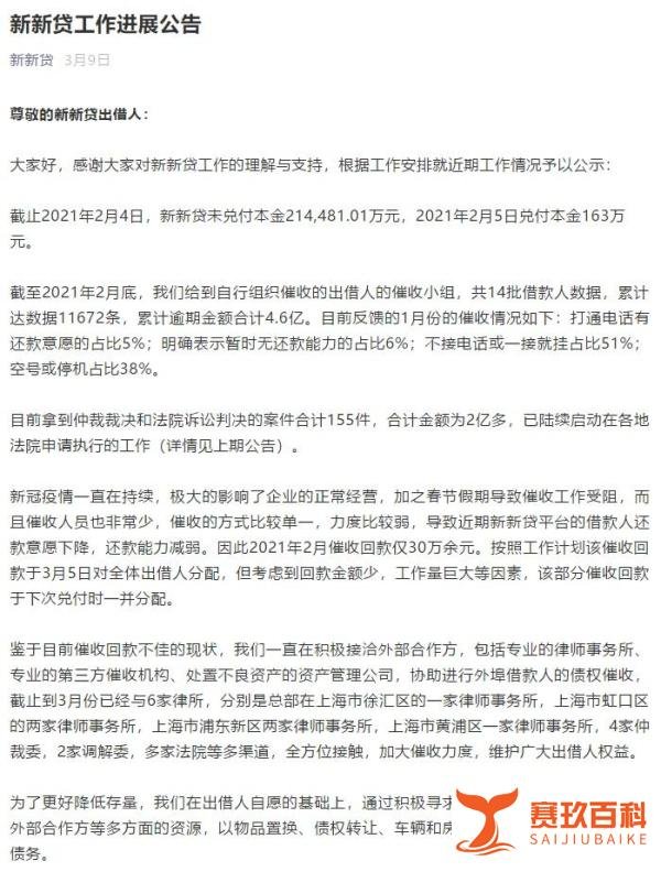 上海P2P网贷平台新新贷被立案后，半年仅兑付1200万元，还剩21.38亿元未兑付