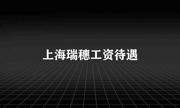 上海瑞穗工资待遇