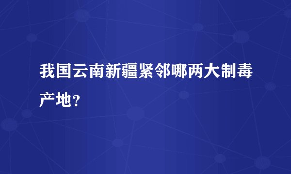 我国云南新疆紧邻哪两大制毒产地？