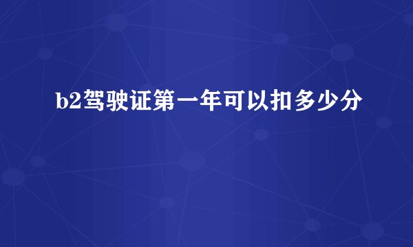 b2驾驶证第一年可以扣多少分