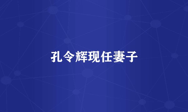 孔令辉现任妻子