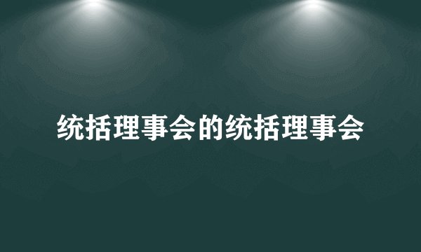 统括理事会的统括理事会