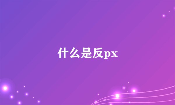 什么是反px