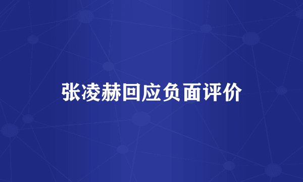 张凌赫回应负面评价