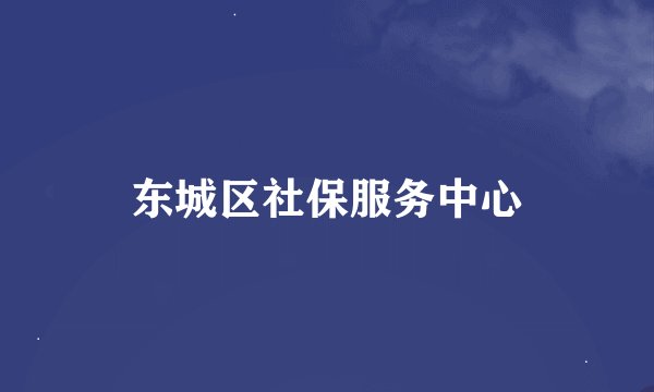 东城区社保服务中心