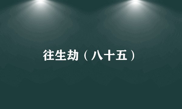 往生劫（八十五）
