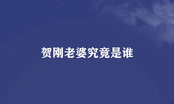 贺刚老婆究竟是谁