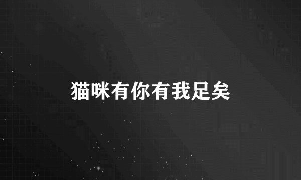 猫咪有你有我足矣