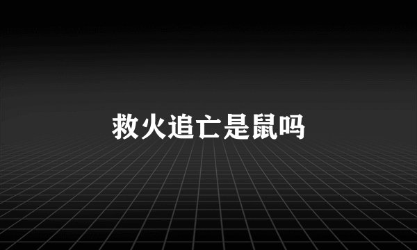 救火追亡是鼠吗