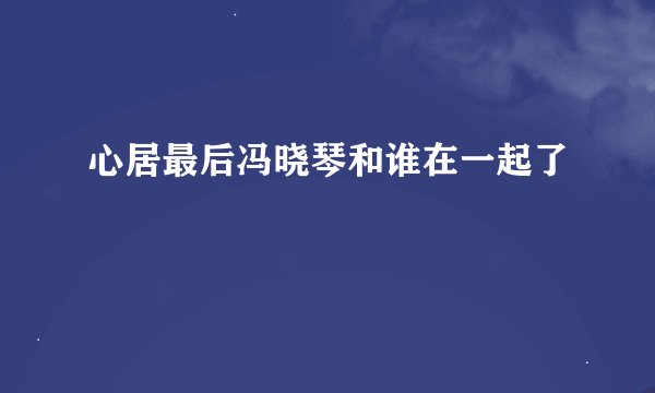 心居最后冯晓琴和谁在一起了
