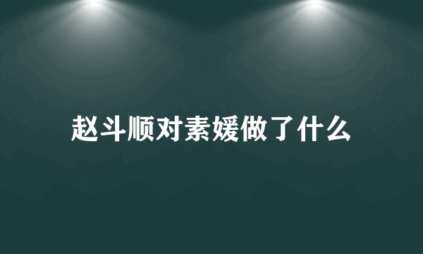 赵斗顺对素媛做了什么
