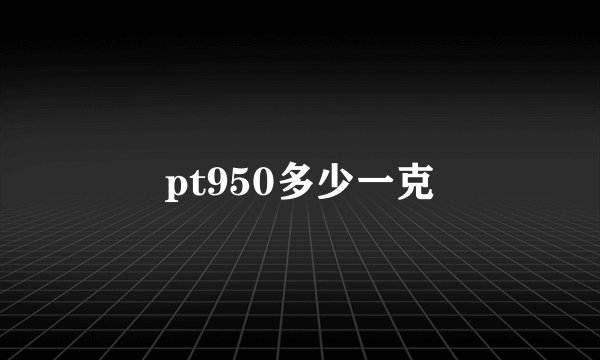 pt950多少一克