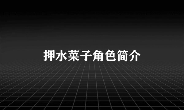 押水菜子角色简介