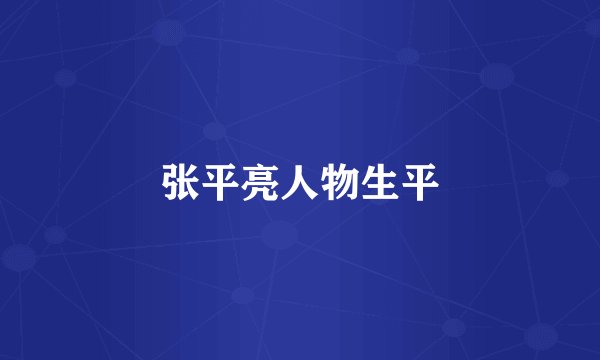 张平亮人物生平