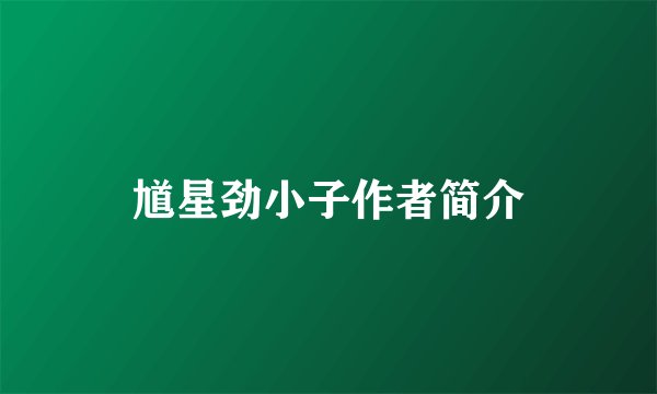 馗星劲小子作者简介