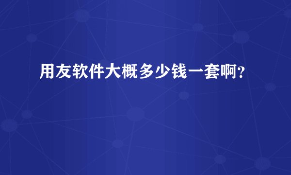 用友软件大概多少钱一套啊？