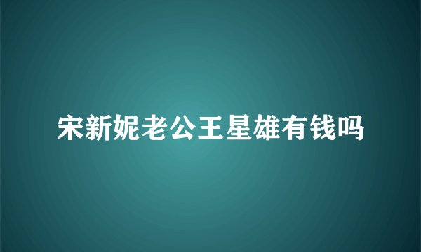 宋新妮老公王星雄有钱吗