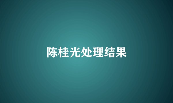 陈桂光处理结果