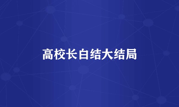 高校长白结大结局