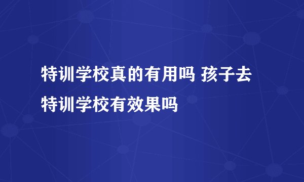 特训学校真的有用吗 孩子去特训学校有效果吗