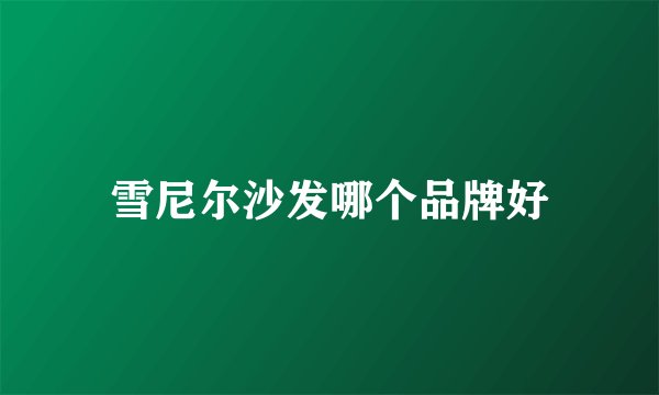 雪尼尔沙发哪个品牌好