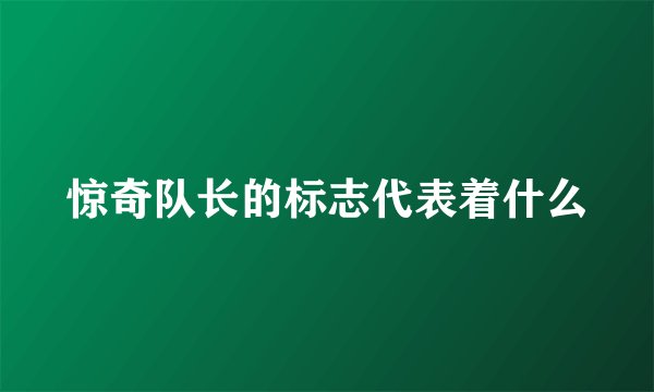 惊奇队长的标志代表着什么