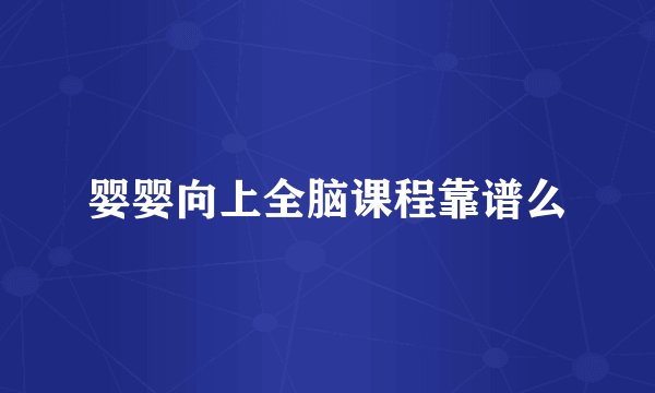 婴婴向上全脑课程靠谱么