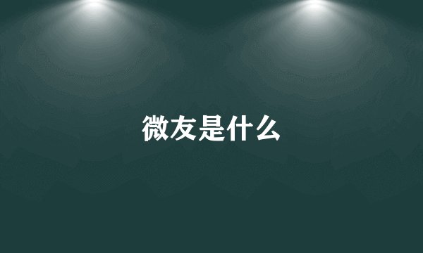 微友是什么