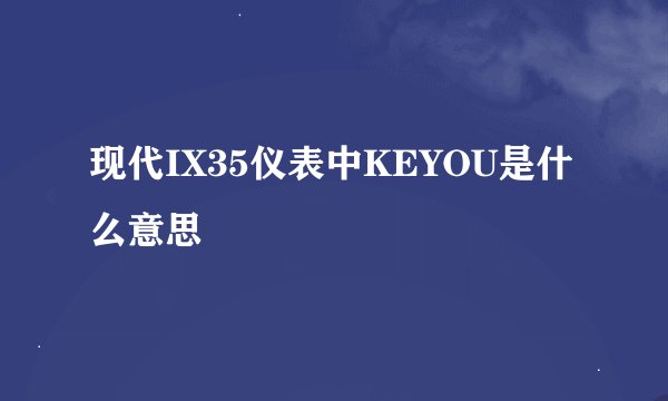 现代IX35仪表中KEYOU是什么意思