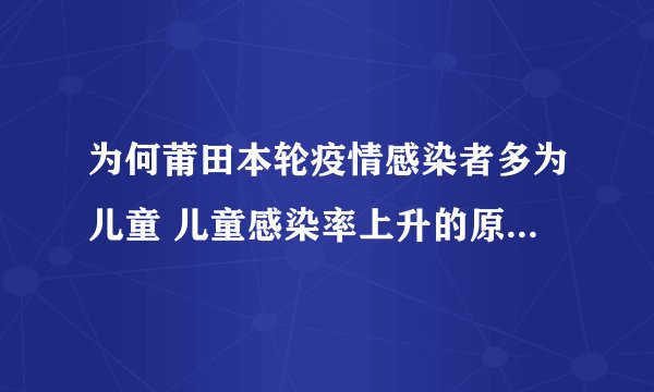 为何莆田本轮疫情感染者多为儿童 儿童感染率上升的原因是什么？