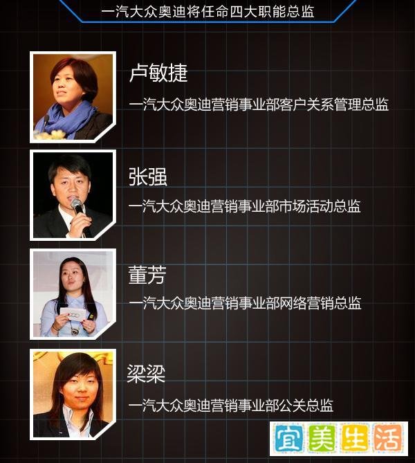 一汽奥迪人事大调整 将任命四大职能总监