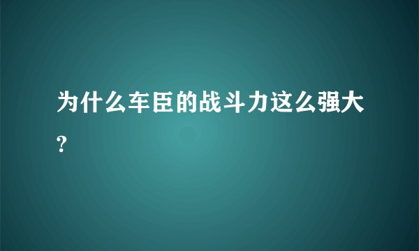 为什么车臣的战斗力这么强大?