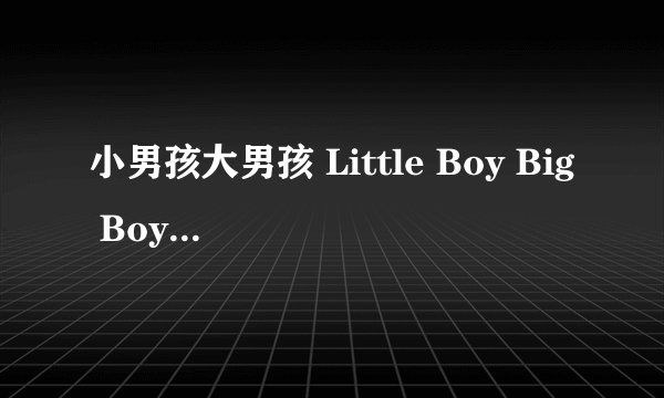 小男孩大男孩 Little Boy Big Boy剧情介绍